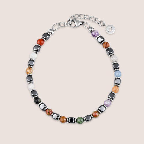 Semi-Precious Multi Colour Beaded Bracelet