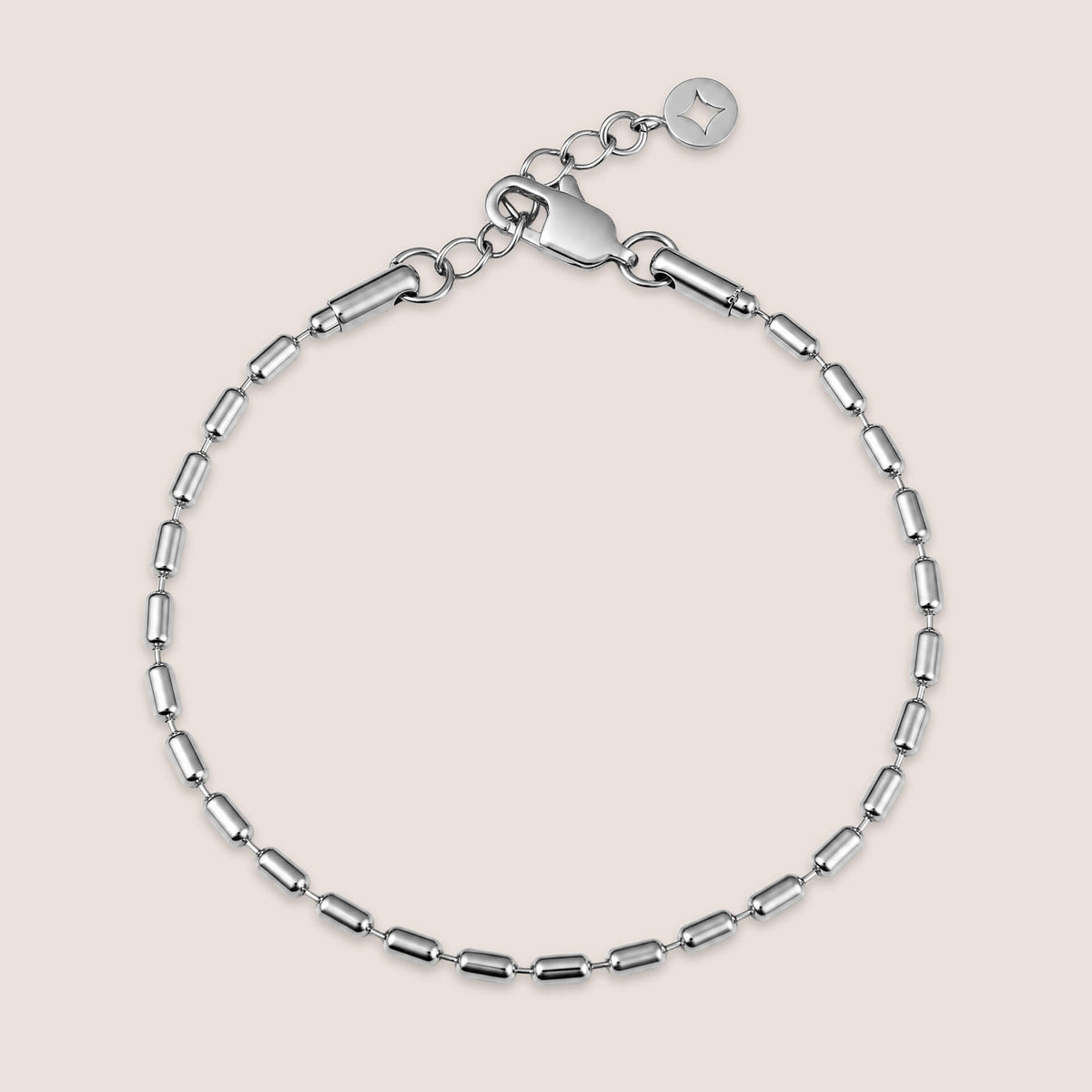 Oval Beaded Station Bracelet