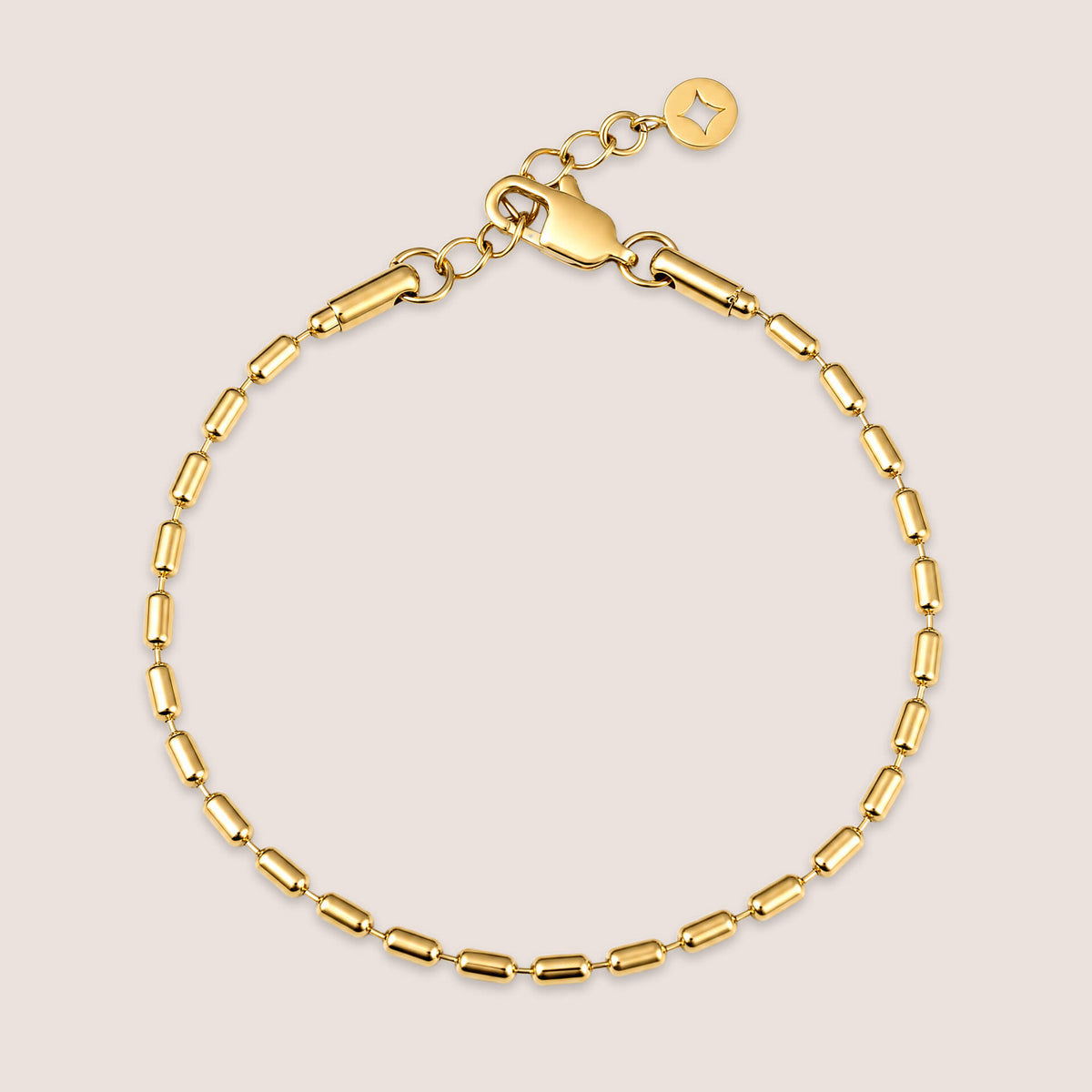 Oval Beaded Station Bracelet