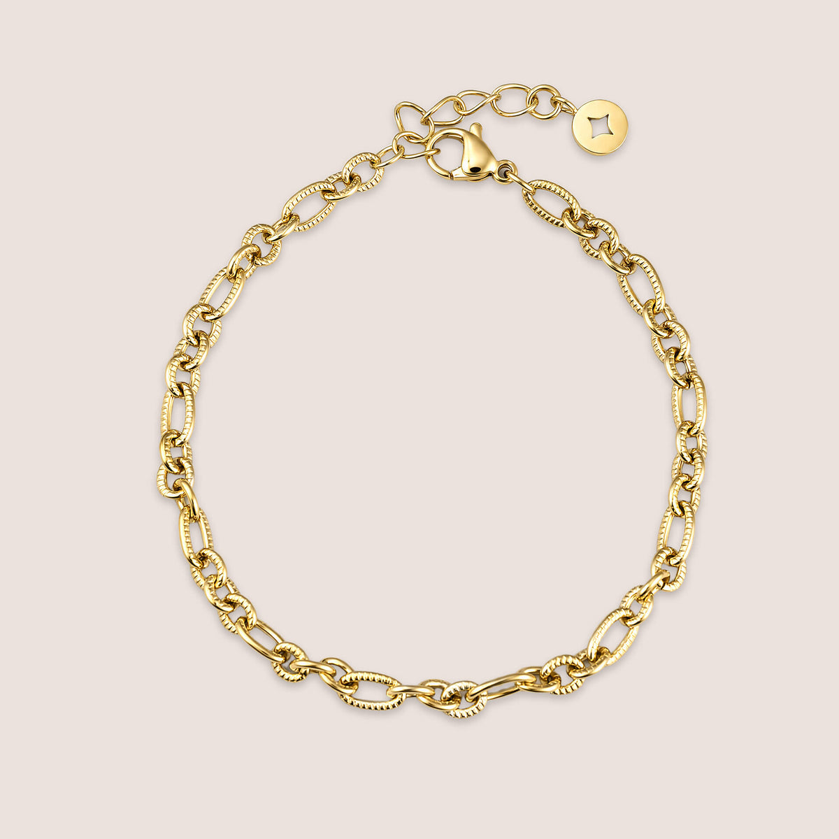 Textured Curb Chain Bracelet