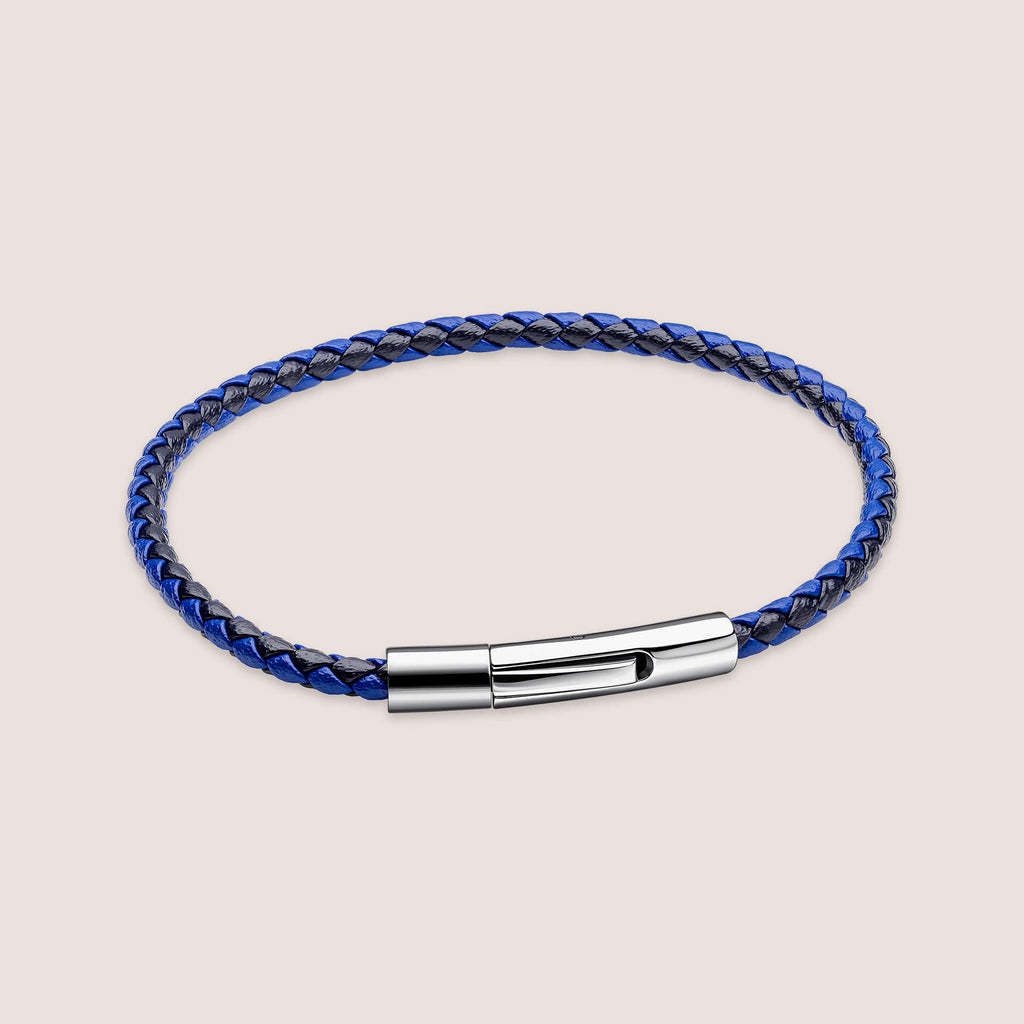 Dual Colour Woven Leather Bracelet