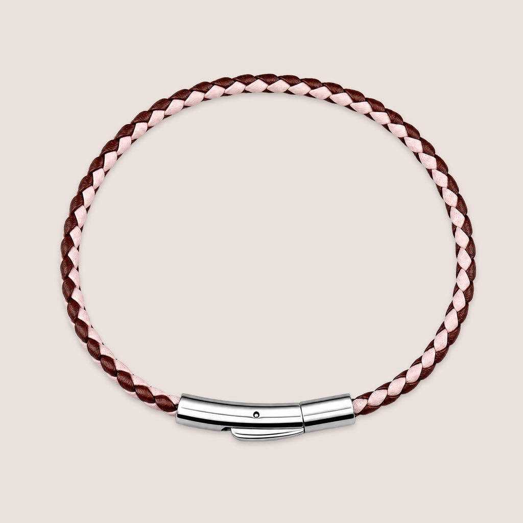 Dual Colour Woven Leather Bracelet