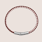 Dual Colour Woven Leather Bracelet