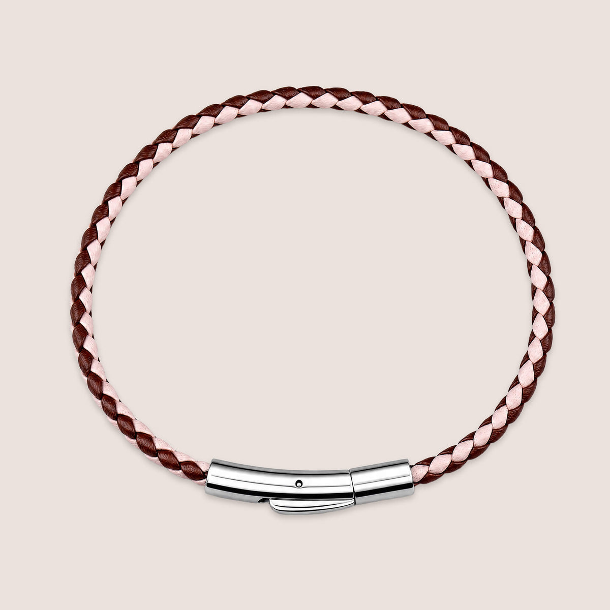 Dual Colour Woven Leather Bracelet