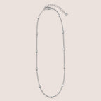 Oval Beaded Station Necklace