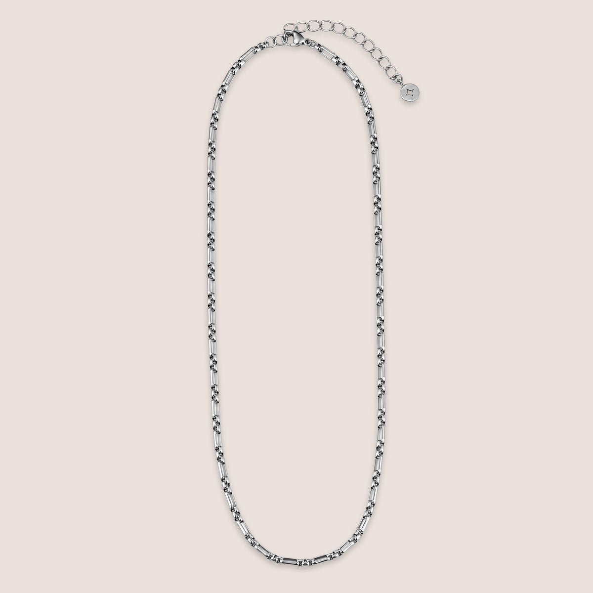 Box Chain Station Link Necklace