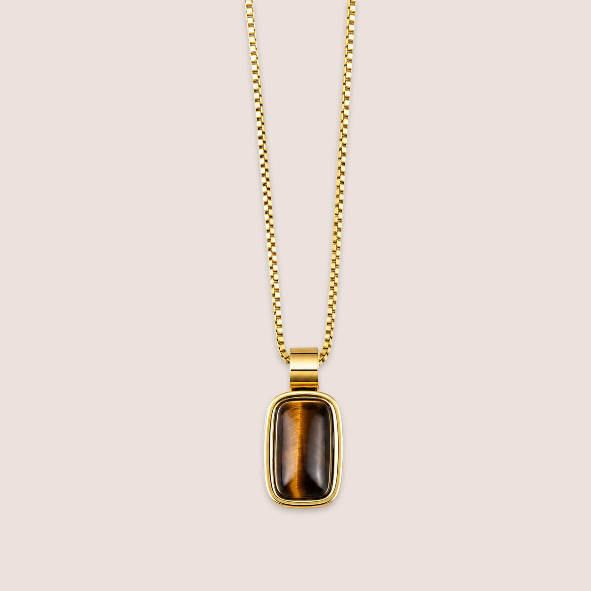 Semi-Precious Tag Necklace
