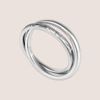 Interlinked Double Band Ring